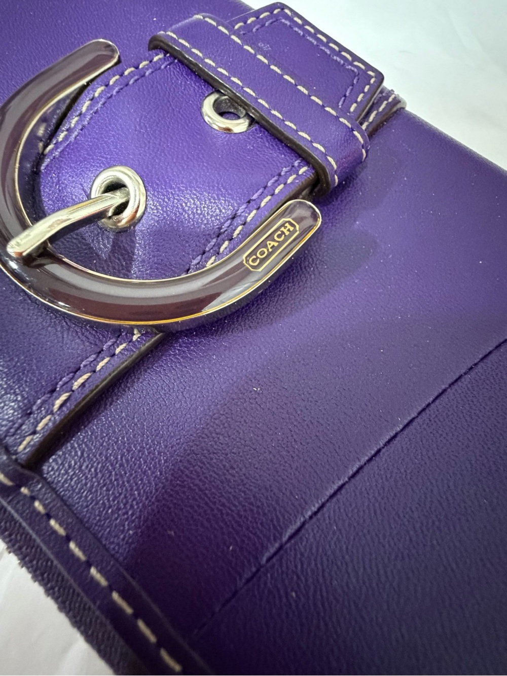 Coach Vintage Deep Purple Soho Zip Around Wallet - Picture 6 of 13